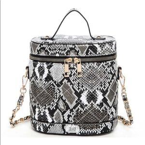 Snake Print Bucket Bag
